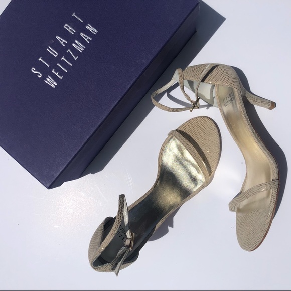 Stuart Weitzman Shoes - Stuart Weitzman NWB Nude Goosebump toe strap heel
